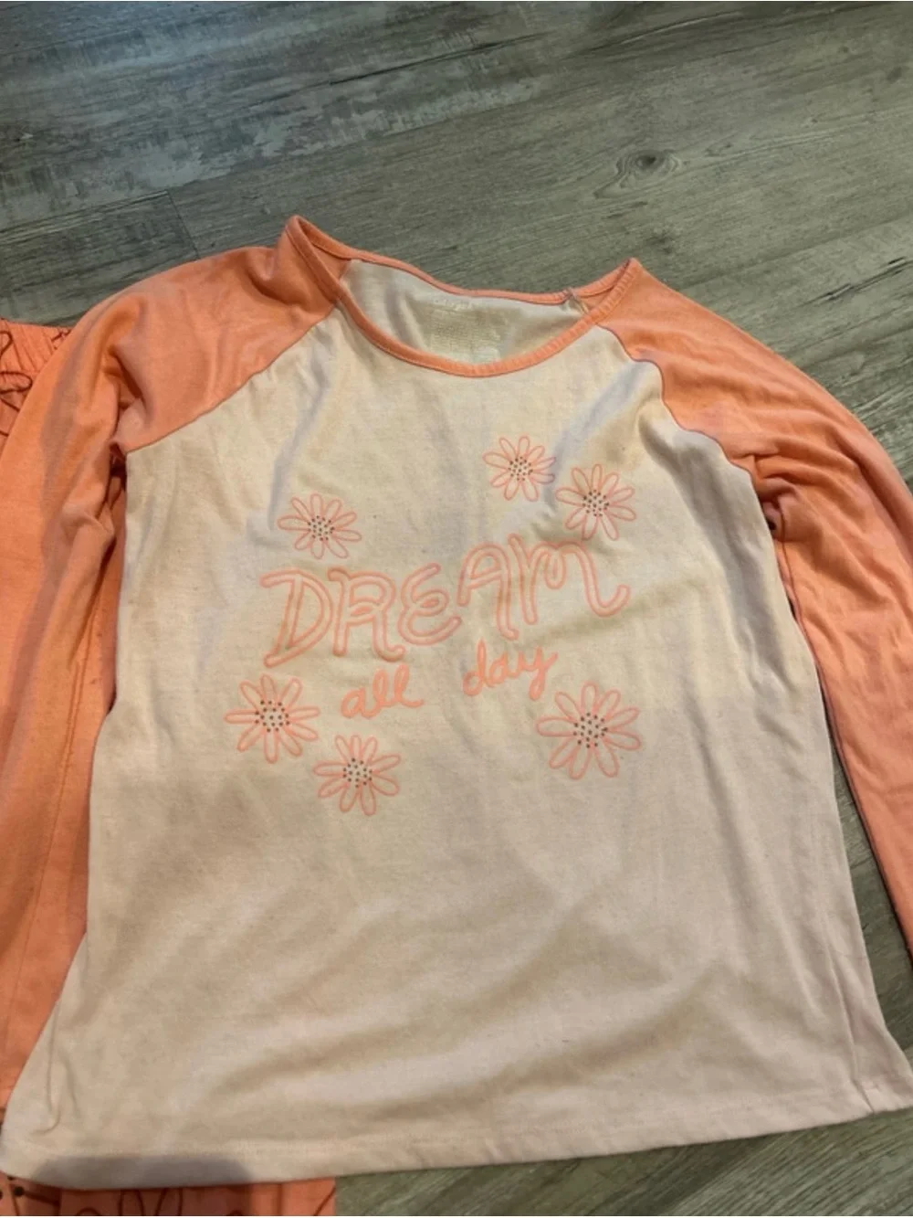 Cat & Jack Coral Pink Floral 'Dream All Day' Pajama Set